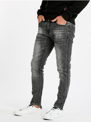 Jeans uomo grigio slim fit
