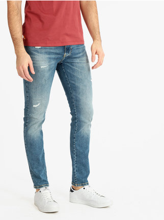 Jeans uomo slim fit con strappi