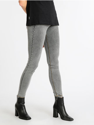 Grigio 42 MODA DONNA Jeans Consumato EU: 38 Bershka Jeggings & Skinny & Slim sconto 60% 