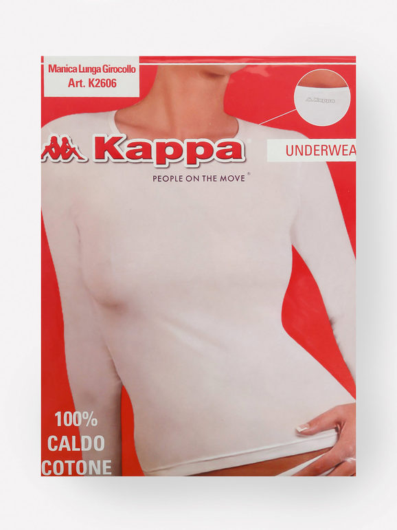 Jersey de cuello redondo en cálido algodón para mujer