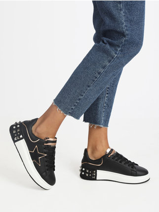 KIM Women's sneakers with studs and wedge