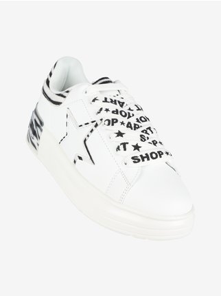 KIM Women's zebra-print sneakers with wedge