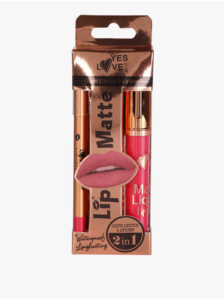 Kit gloss + crayon à lèvres 2en1