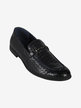 Klassische Herren-Loafer aus gewebtem Lederimitat