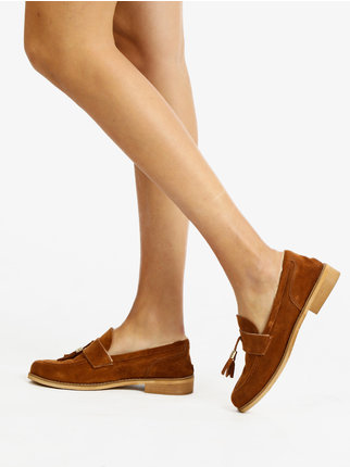 Klassische Wildleder-Loafer für Damen