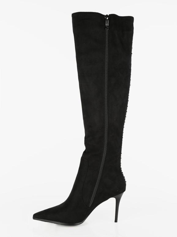 Knee high suede boots