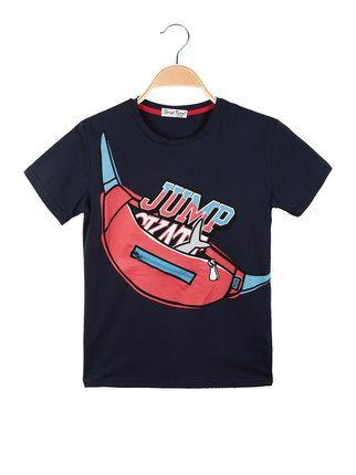 Kurzarm-Jungen-T-Shirt mit Zeichnungsdruck