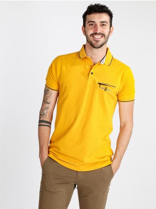 Kurzarm-Poloshirt für Herren mit Tasche