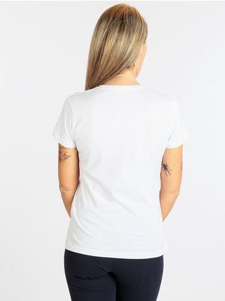Kurzarm-T-Shirt für Damen mit Glitzer