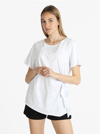 Kurzarm-T-Shirt für Damen mit Knoten
