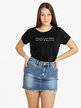 Kurzarm-T-Shirt für Damen mit Strasssteinen