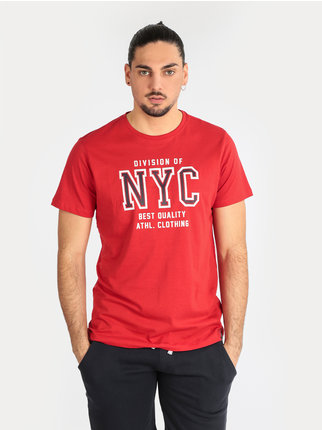 Kurzarm-T-Shirt für Herren mit Schriftzug