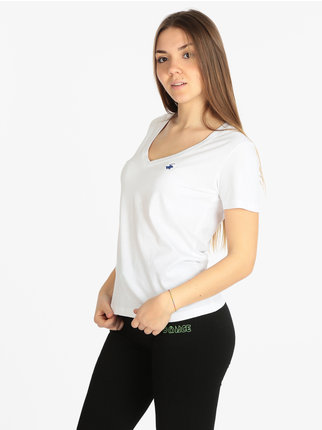 Kurzärmliges Damen-T-Shirt mit V-Ausschnitt