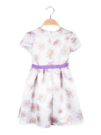 Kurzärmliges Kleid für kleine Mädchen mit Blumendruck