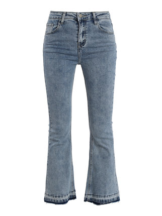 Kurze, ausgestellte Jeans für Damen