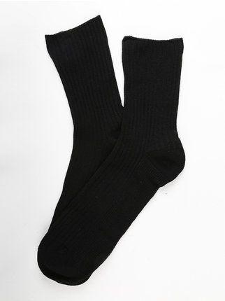 kurze gerippte Socken aus warmer Baumwolle