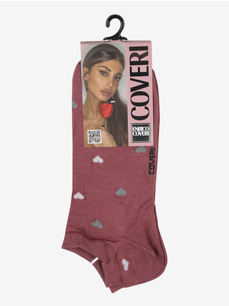 Kurze Socken für Damen mit Herzen