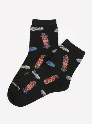 Kurze Socken für Jungen aus warmer Baumwolle