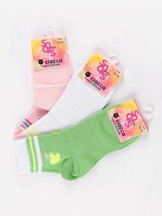 Kurze Socken für Mädchen aus Baumwolle