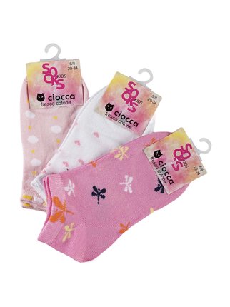 Kurze Socken für Mädchen  Packung mit 3 Paaren