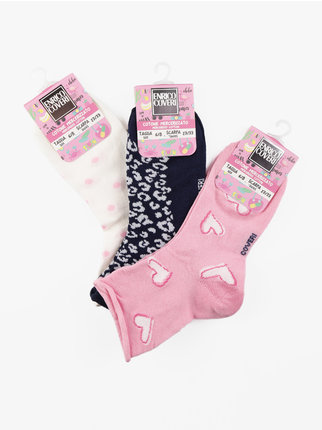 Kurze Socken für Mädchen  Packung mit 3 Paaren