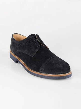 Lace-up brogues in suede
