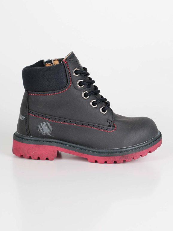 Lace-up combat boots for children
