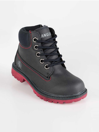Lace-up combat boots for children