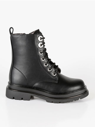 Lace-up combat boots for girls