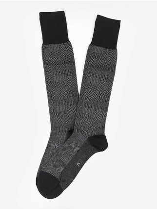 Lange gemusterte Socken aus warmer Baumwolle