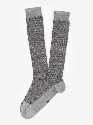 Lange gepunktete Socken aus warmer Baumwolle