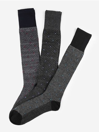 Lange Socken für Herren aus warmer Baumwolle  3 Paar
