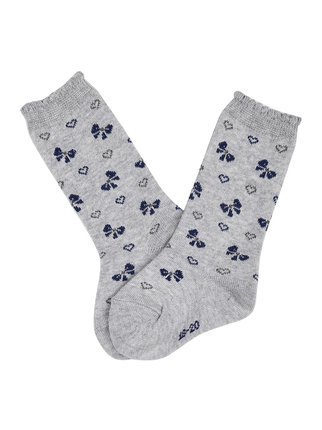 Lange Socken für Mädchen aus warmer Baumwolle