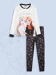Langer warmer Baumwollpyjama für Mädchen
