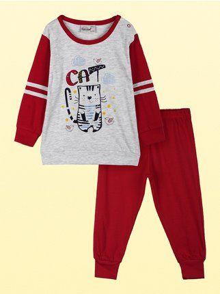 Langer zweiteiliger Baumwollpyjama für Babys