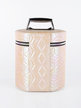 Large cylinder quilted beauty case