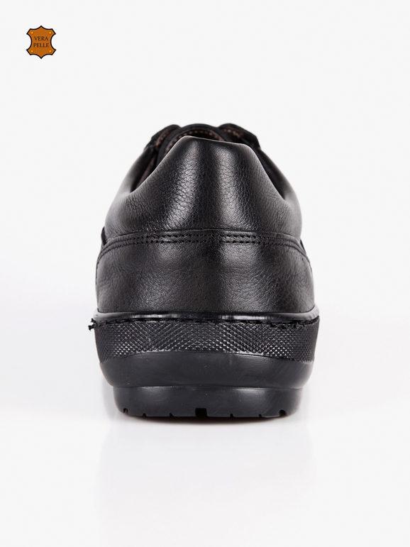 Leather lace-up loafers