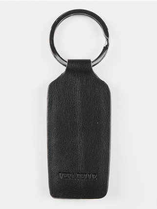 Leather men's keychain