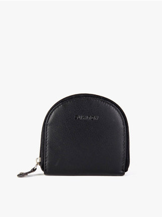 Leather purse wallet Black