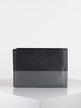 Leather wallet with check holder  blue / gray