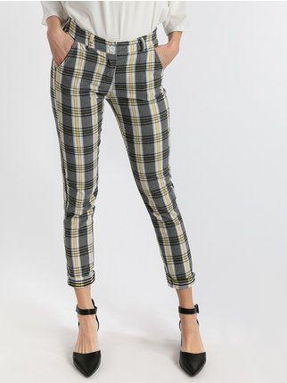 Lightweight checked trousers