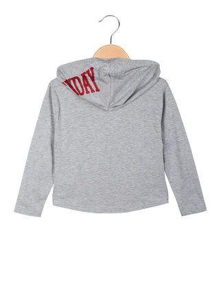 Lightweight cotton sweatshirt for girls with hood