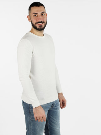 Lightweight men's sweater in cotton knit