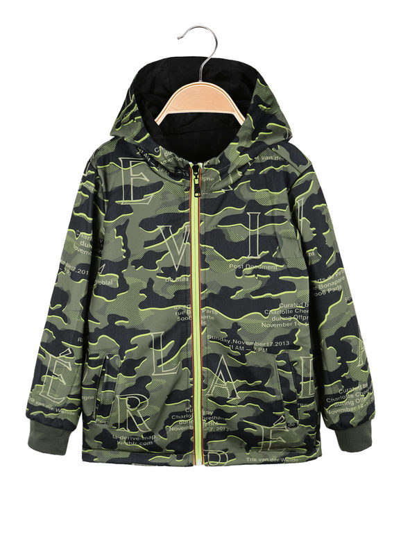 Lightweight reversible hooded jacket for boys