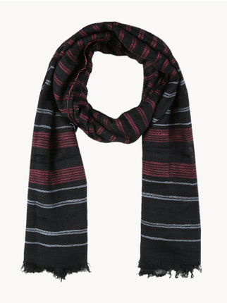 Lightweight striped scarf