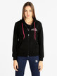 Lightweight women's sweatshirt with hood and zip