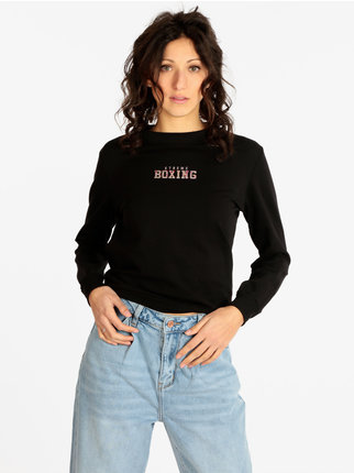 Lightweight women's sweatshirt with lettering