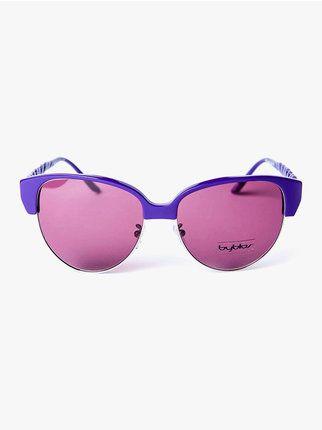 Lila Clubmaster Sonnenbrille