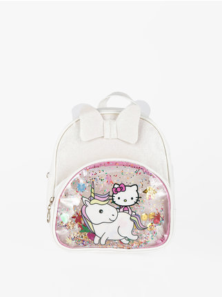 Little girl backpack with glitter and prints