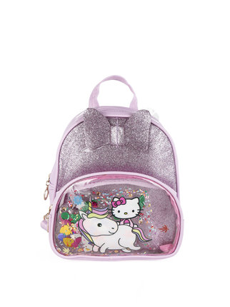 Little girl backpack with glitter and prints